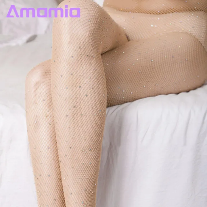 Elegant%20Rhinestone%20Hosiery%20Sparkling%20Rhinestone%20Fishnet%20Pantyhose%20for%20Party%20Club%20Look%20High%20Elasticity%20Anti-slip%20Design%20Favorite%20Rhinestone%20Pantyhose%20-%20Image%202