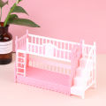 Doll Toy European Furniture Style Bunk Bed Double Bunk Bed Girl Birthday Toy. 