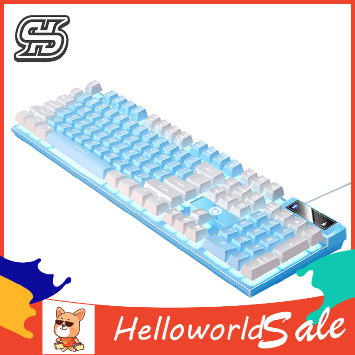 Helloworld D5 HelloWorld K500 Wired Keyboard Backlight Mechanical Feel Color Matching ...