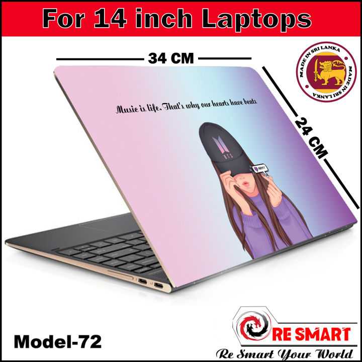 BTS Laptop Skin Protector Sticker With High Quality Matt Laminate(For 14 inch Laptops)