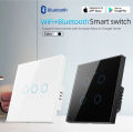 Smart Switch Alexa RF433 No Neutral Tuya Control Works With Google 1/2/3 Gang Smart Life Home Light WiFi Touch Switches. 