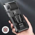 Shockproof Phone Case For Infinix Hot 9 / Infinix Note 7 Lite Rugged Armor Aluminum Magnetic Stand Metal Anti-fall Cover. 