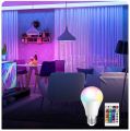 16 Color RGB LED Multicolor Bulb E27 Base 220V Household Lighting 10W Dimmable 24 Key Remote Control Atmosphere Neon Light Bulb. 