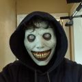 Smile white face eyes demon mask skull Halloween horror cosplay exorcist mask. 