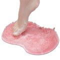 Shower Foot & Back Scrubber Massage Pad New Wall Mounted Back Scrubber Silicone Bath Massage Cushion Brush with Suction Cups Bathroom Wash Foot Mat Exfoliating Dead Skin Foot Brush. 