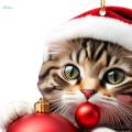 Christmas Cat Decoration 2023 Wall Car Party Kitty Ornament Holiday Cute Christmas Pendant Cat. 