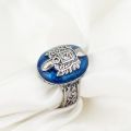 Vampire Diaries Ring Anillos Salvatore Damon Reborn Daylight Ring Aneis Stefan Family Vintage Fashion Punk Blue Enamel For Men. 