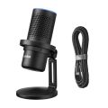 Godox EM68 USB Cardioid Microphone Mini Desktop Recording Mic with RGB Breathing. 