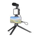 Vlog et: LED lights+microphone+stand uitable for live treaming/shooting. 