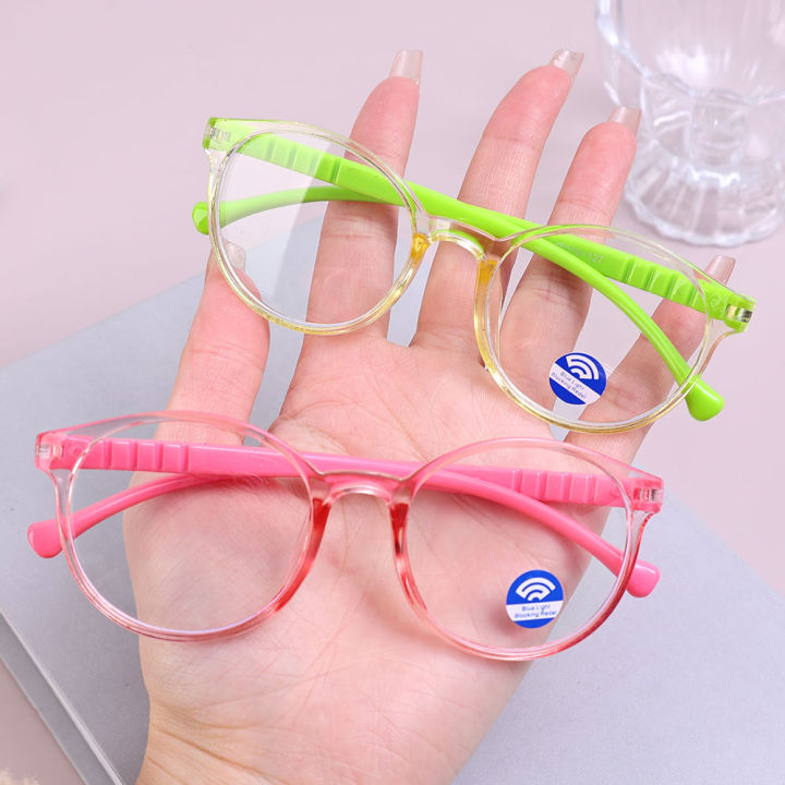 Children Boys Girls Kids Glasses Ultra Light Frame Comfortable Eyeglasses Portable Clear Lens Eyewear