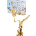 KOKKO Saxophone Marching Clamp-on Clip Holder Lyre With Bent Stem Portable Metal Music Clip Musical Instrument Accessories. 