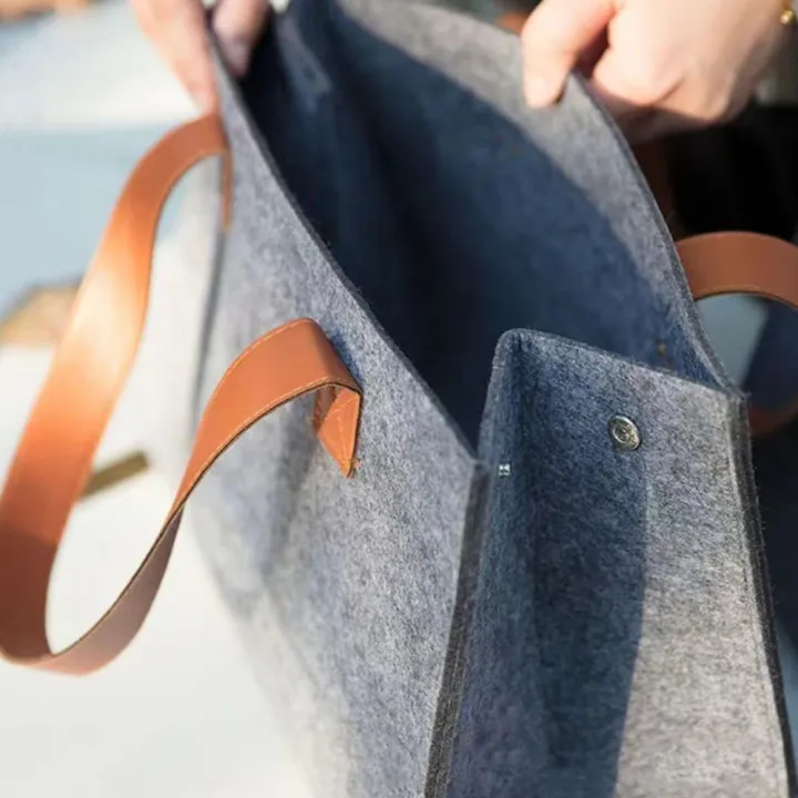 Single%20Shoulder%20Bag%20Storage%20Bag%20Corporate%20Gift%20Bag%20Gray%20Handbag%20Felt%20Tote%20Bag%20Laptop%20Bag%20Souvenir%20Bag%20-%20Image%204