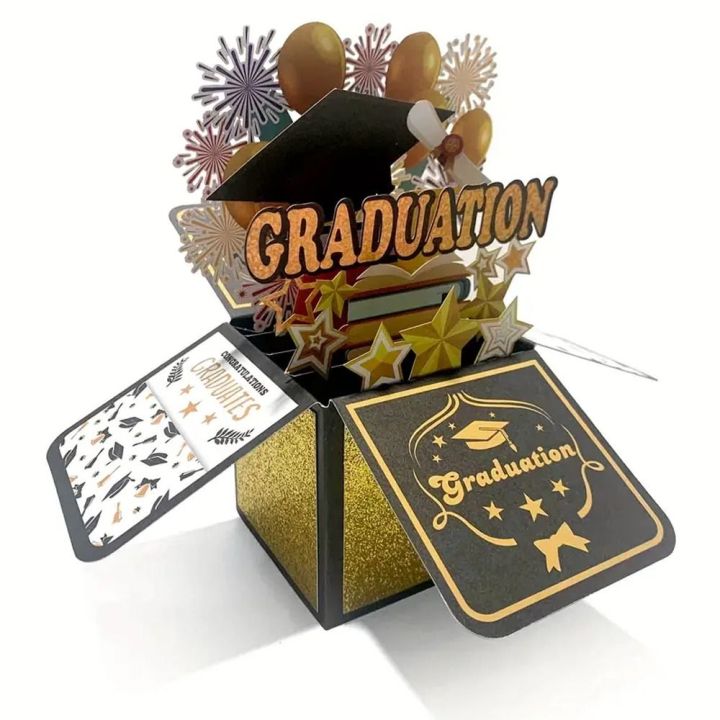 Memorial Cards Paper 3D Pop Up Graduation Greeting Card Handmade Funny ...
