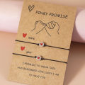 Material Rope Valentine's Day E Bracelet Friendship 2pcs/set Pinky Original Promis Couple Matching Bracelet Luminous Heart Bead. 