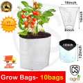 UV Treated 16*16inch home garden seed planting 10pcs UV grow bags. 