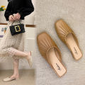 2023New Korean Style Half Slippers Closed Toe Lazy Summer Outer and Inner Wear Daily Date New Shoes Waterproof Durable Half Enclosing Slipper. 