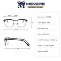 MENSPE Men Glasses Computer Glasses Photochromic Eyeglasses Fashion Semi Frame Clear Lens Glasses Blue Light Blocking Glasses Anti-blue Lens Eyes Protection Eyewear. 