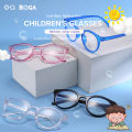 OQ BOGA 5 Colors Fashion Unisex Anti Blue Light Plastic Oval Frame Kids Computer Glasses Boys Girls Eye Protection Radiation Protection Full Rim Eyewear. 