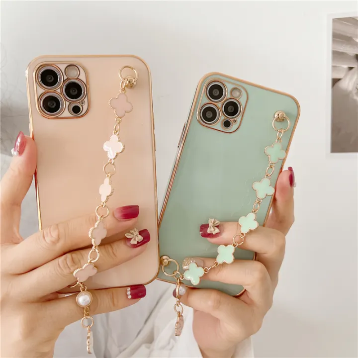 DuBaiNi%20Case%20For%20Xiaomi%20Redmi%2010C%20Luxury%20Plating%20Fashion%20Lucky%20Clover%20Metal%20Bracelet%20Mobile%20Phone%20Chain%20Casing%20Soft%20Shockproof%20Cover%20for%20Girls%20For%20Rings%20With%20Lanyard%20-%20Image%204
