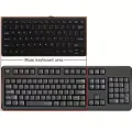 K-1000 Mini Office Keyboard: 78-Key Compact Wired USB Powered Keyboard for Home & Work (Black). 