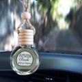 Aroma Breath Car Freshener Hanging with Green Apple Fragrance/Our Car Perfumes match your Car Accessories Interiors/Long Lasting Good Smell Essential Oils Bottle with Wooden Lid (9 ml). 