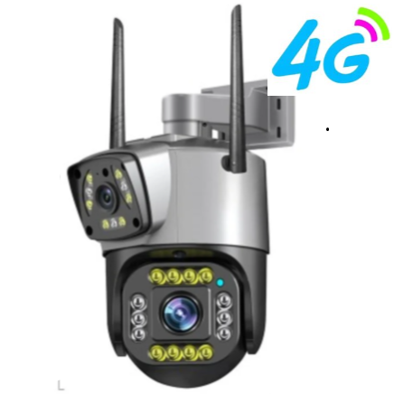 G6 Dual 8Mp | 4G Sim HD Wireless Dual lens CCTV Camera 360 view with HD Infrared Night Vision Indoor/Outdoor