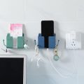 Wall Mounted Organizer Storage Box Remote Control Mounted Mobile Phone Plug Wall Holder Charging Multifunction Holder Stand. 