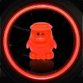 1/4Pcs Round Cap Penguin Glow in The Dark Valve Caps Multicolor Fluorescent Luminous Decorative Tire Wheel Auto Styling Accessories. 