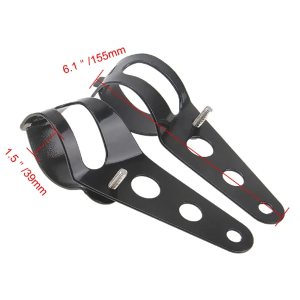 Wunderkind CNC Black Custom Headlight Brackets and Clamps