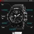 SKMEI Men Watch Sports Chronograph Dual Display Alarm 50M Men Waterproof EL Light Watch 1155B. 