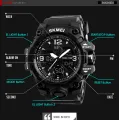 SKMEI Men Watch Sports Chronograph Dual Display Alarm 50M Men Waterproof EL Light Watch 1155B. 