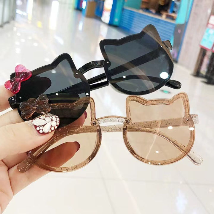 Summer Children Cute Sunglasses Acrylic Bow Outdoor UV Protection Sun Glasses