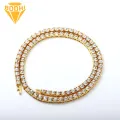 Men Hip-hop Necklace Men's Hip Hop Rhinestone Choker Necklace Stylish Cuban Neck Decoration Jewelry for Fashionistas Alloy Necklace. 