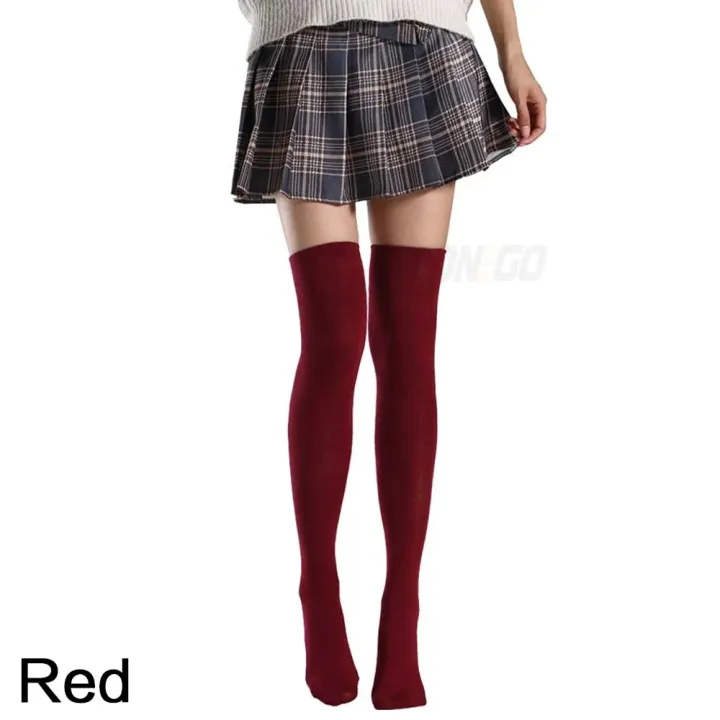 Fashion%20Leg%20Women%20Socks%20Over%20Knee%20Socks%20Solid%20Warmers%20Knee%20High%20Socks%205%20Colors%20Optional%20-%20Image%203