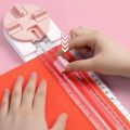 4 in 1 Paper Cutter 360-degree Rotary Hand-Cutting Paper Trimmer Multi-Functional Handheld Craft Paper Cutting Tool. 