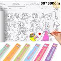 3 Meters Coloring Painting Long Scroll Drawing Toys / Children Graffiti Drawing Paper Early Education Toy Birthday Gift. 