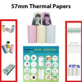 Thermal Printer Paper For Mini Sticker Receipt Printer Portable Bluetooth Pocket Printer White Color Sticky Transparent Papers. 