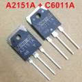 1pair C6011A A2151A (  2SC6011A + 2SA2151A ) C6011 A2151 2SC6011 2SA2151 Audio Amplifier Transistor new original IC. 