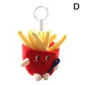 Kawaii Food Bread Hamburger Hot Dog French Fries Plush Novelty Pendant Plush Keychain Stuffed Doll Soft Pendant Hamburger P S5A4. 