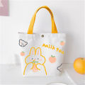 Women Mini Cotton Canvas Handbag Cute Bear Small Simple Tote Bags Shopping Bag Lovely Decoration Purse Lunch Bag. 