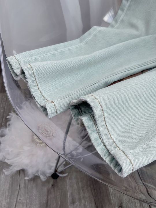 Mint%20Mambo%20Light%20Color%20Soft%20Jeans%20Women's%20Summer%20Thin%20Embroidery%20High%20Waist%20Straight%20Loose%20Slimming%20plus%20Size%20Wide%20Leg%20Pants%20-%20Image%203