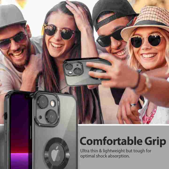 iPhone%2013%20Black%20Luxury%20Transparent%20Logo%20Hole%20Case%20with%20lens%20Protector%20-%20Image%204
