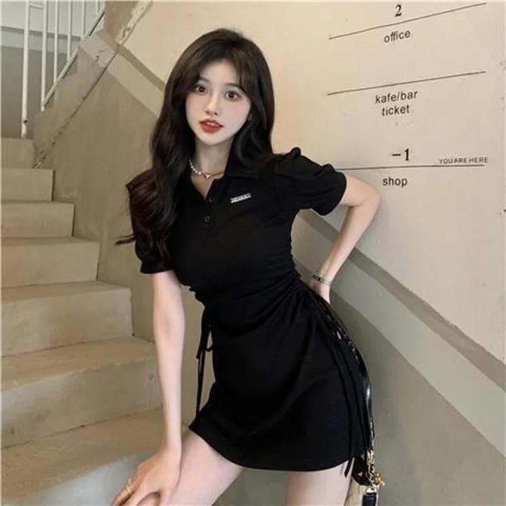 Trend%20Shirt%20Dress%20For%20Women%20Cotton%20Dresses%20Woman%20Party%20Night%20Club%20Tunic%20Short%20Sleeve%20Cute%20Mini%20Korean%20Prom%20Fashion%20New%20-%20Image%202