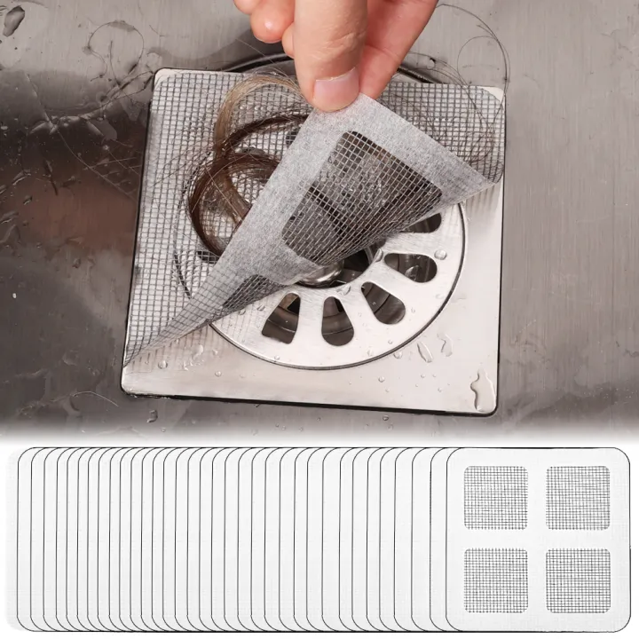 5/10Pcs Anti-blocking Filter Screen Disposable Floor Drain Sticker Hair Catcher Drain Stopper Cover Kitchen Bathroom Accessories