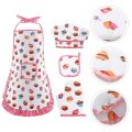 Leiyan2025 Boy Suit Children's Apron Kitchen Kids Toddler Cooking Girl Chef Kits White Hat Aprons. 