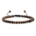 ZEBF--Adjustable Mini Natural Stone Lava Tiger Eye Beaded Bracelets & Bangle for Women Men Chakra Beads Braided Bracelet Charm Jewelry. 