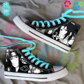 Spring Breathable Boys Naruto Cartoon High-Top Canvas Shoes Boy Shoes Students Luminous Fashion Board Shoes Men's Shoes Handsome. 