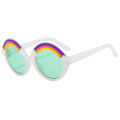 Girls Children Colorful Eye Lenses Baby Shades Boys Yellow Eyeglasses Driver Round Sunglasses Kids Rainbow Sun Glasses. 