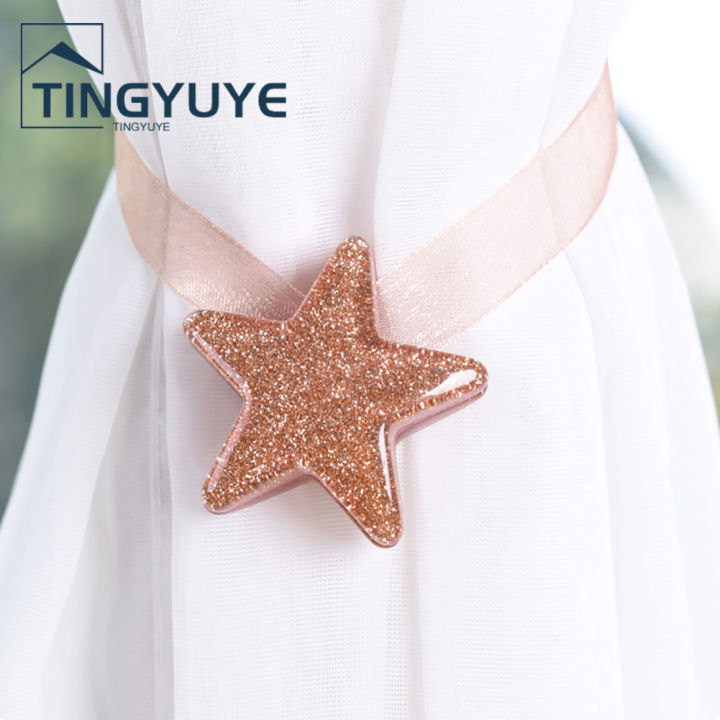 Star%20Shape%20Window%20Curtain%20Buckle%20Magnetic%20Tieback%20Holder%20Bedroom%20Home%20Decor%20-%20Image%203
