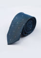 SIGNATURE PRINTED D-BLUE MEN’S SLIM TIE. 